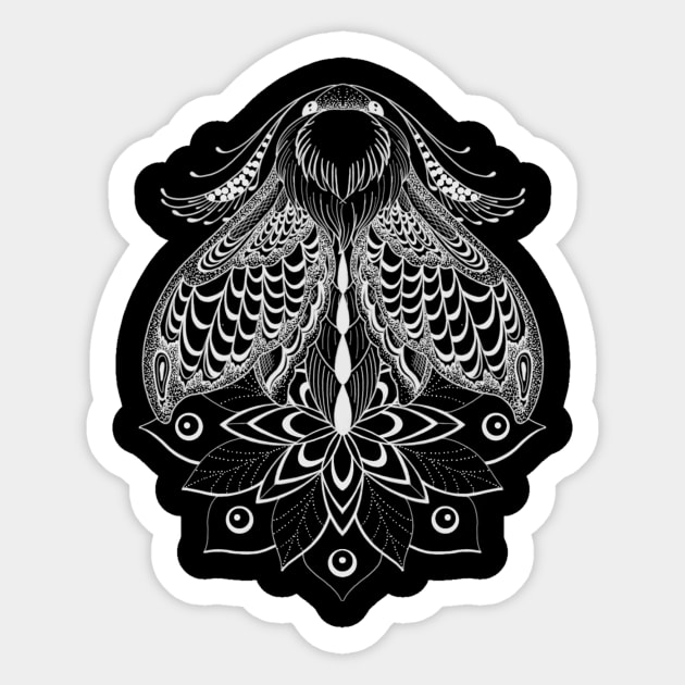 Moth mandala Sticker by Rachellily